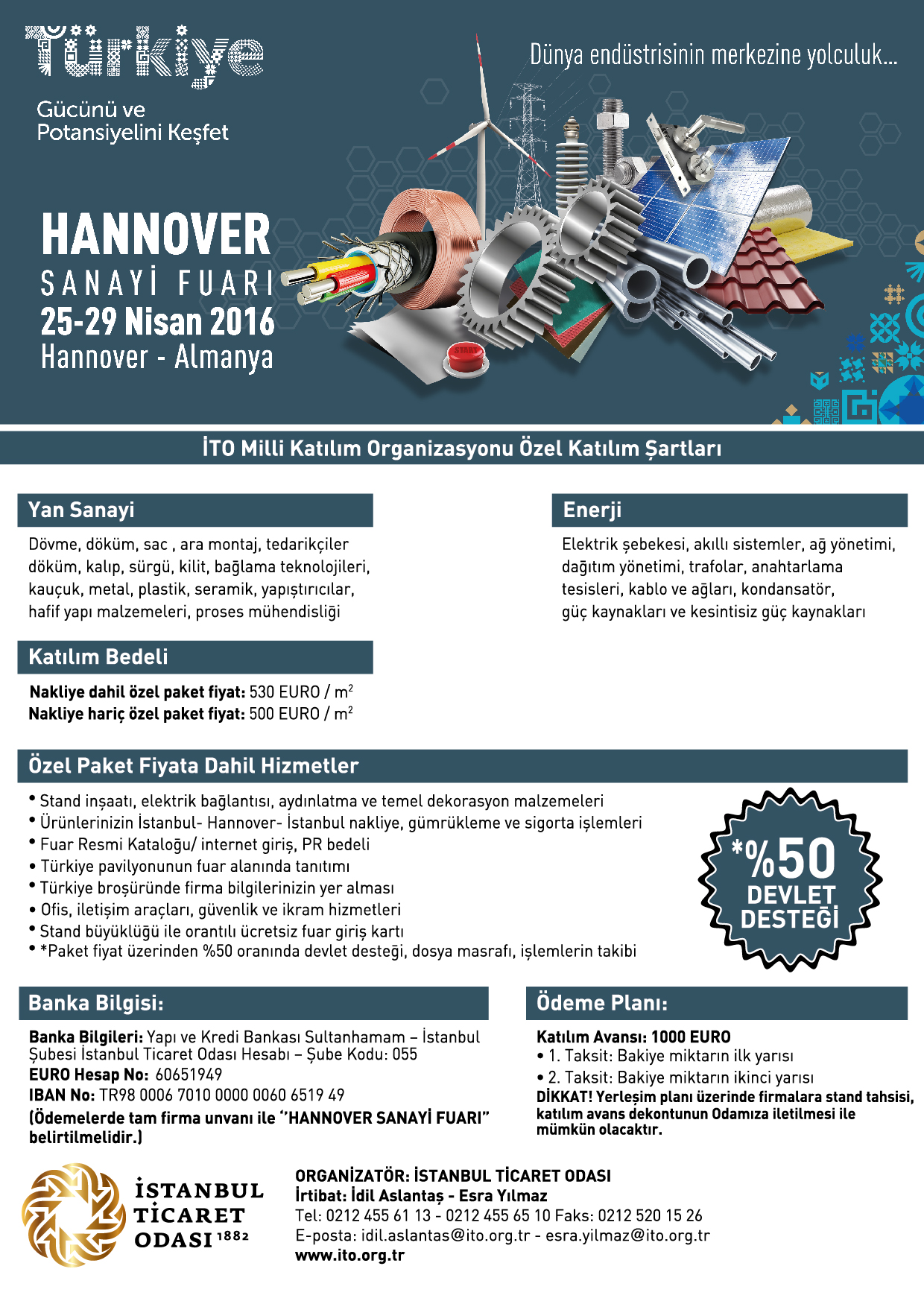 Hannover Sanayi fuarı 25 - 29 Nisan 2016 - Hannover Almanya